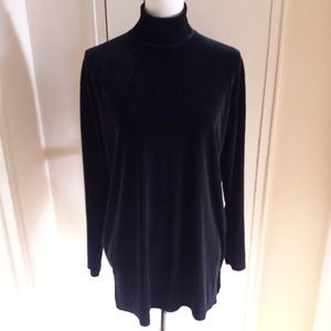 Women's Tunic Top Sweater Velour Long Skeeve